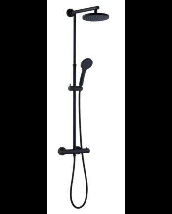 Elegant Adora Infigo Termostatbrusesæt - Sort Ø200/100 mm