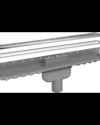 Purus Afløbsrendesæt 900mm Rib Ø75 Lodret - Purus 637501924  - 7394000712760