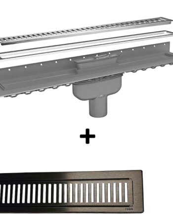 Sort Purus Line 800mm Lodret Rist Sampak - Udsalg!