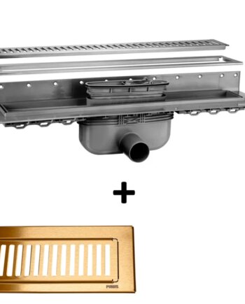 Purus Line 800mm Vandret Afløb med Messingrist - Tilbud!