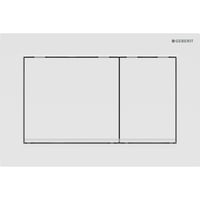 Hvid Geberit Omega20 Square Betjeningsplade Mat - Geberit 637501924  - 4025410693495