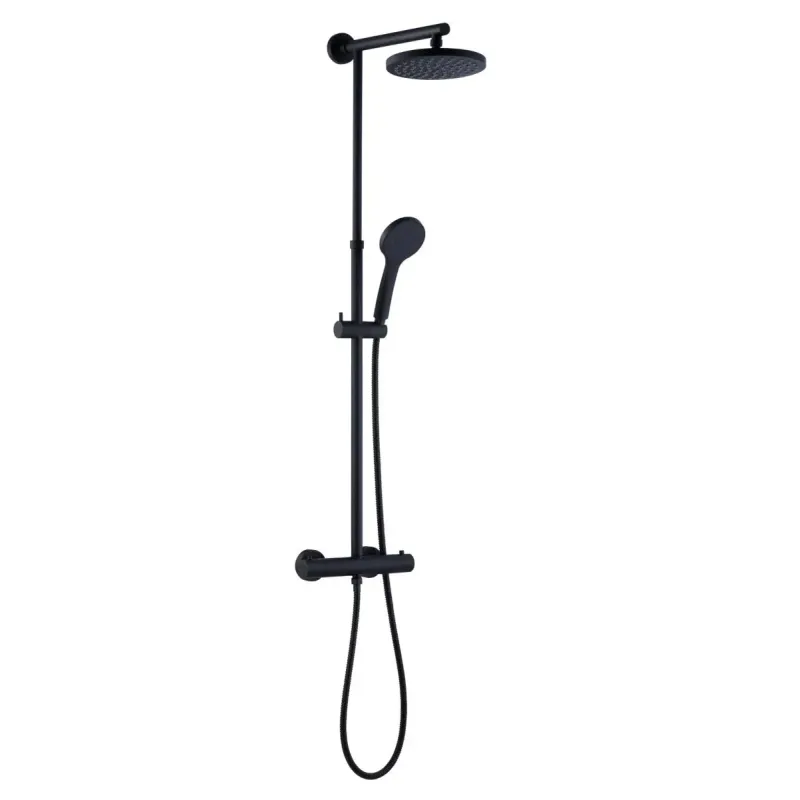 Sort Adora Infigo Termostatbruse Sæt Brus Ø200 100 Black - Adora 637501924 - 5701951129301