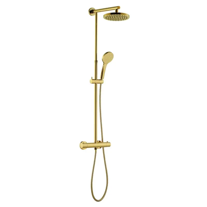 Adora Infigo Termostatbruse Sæt Brus Ø200 100 Gold - Adora 637501924 - 5701951129295