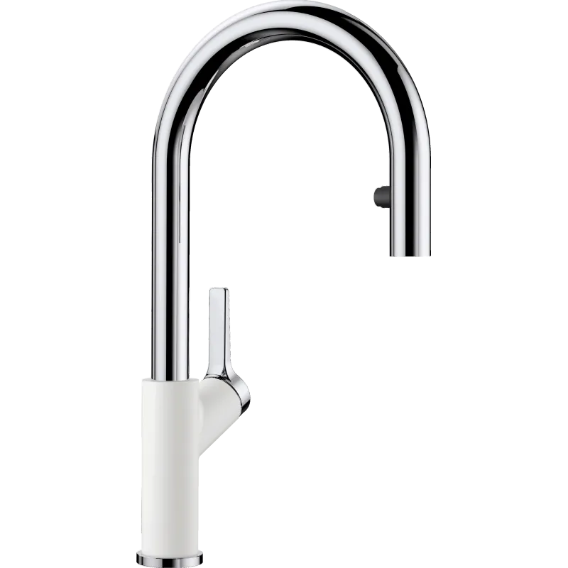 Hvid Blanco Carena Køkkenarmatur Silgranit Look Med Udtræksbruser - Blanco 637501924 - 4020684643528