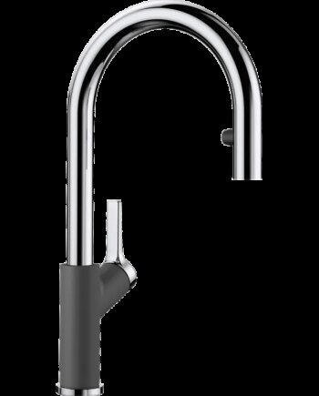 Blanco Carena Køkkenarmatur Silgranit Look Klippegrå Med Udtræksbruser - Blanco 637501924  - 4020684643498