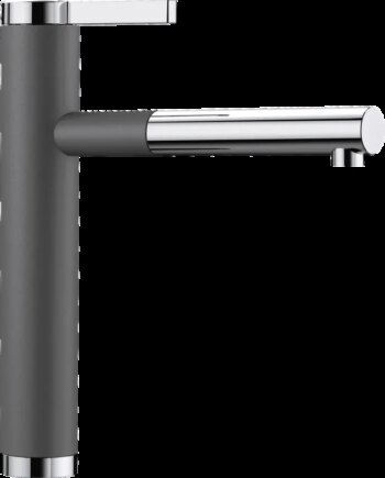 Blanco Linee Køkkenarmatur Silgranit Look Klippegrå Med Udtræksbruser - Blanco 637501924  - 4020684589789