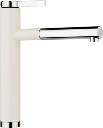 Hvid Blanco Linee Køkkenarmatur Silgranit Look Soft White Med Udtræksbruser - Blanco 637501924  - 4020684773393