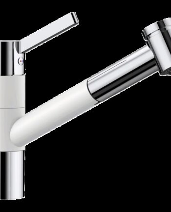 Hvid Blanco Tivo Køkkenarmatur Silgranit Look Med Udtræksbruser - Blanco 637501924  - 4020684509299