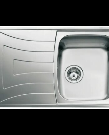 Juvel Køkkenvask Uni100d Strainer Poleret Kummemål: 340x400x170 - Juvel 637501924  - 5708563019594