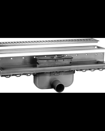 Purus Afløbsrendesæt 800mm Rib 50mm Vandret & Vandlås Rist - Purus 637501924  - 7394000712722