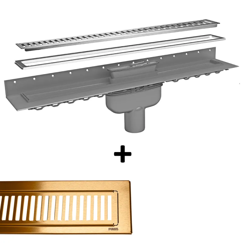 Purus Line 900mm Lodret Med Messing Rist Sampak - Purus 637501924 - 200001655784