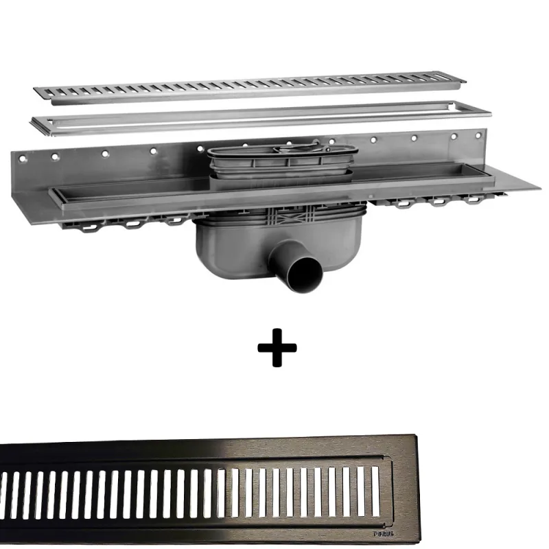 Sort Purus Line 900mm Vandret Med Rist Sampak - Purus 637501924 - 200001655739