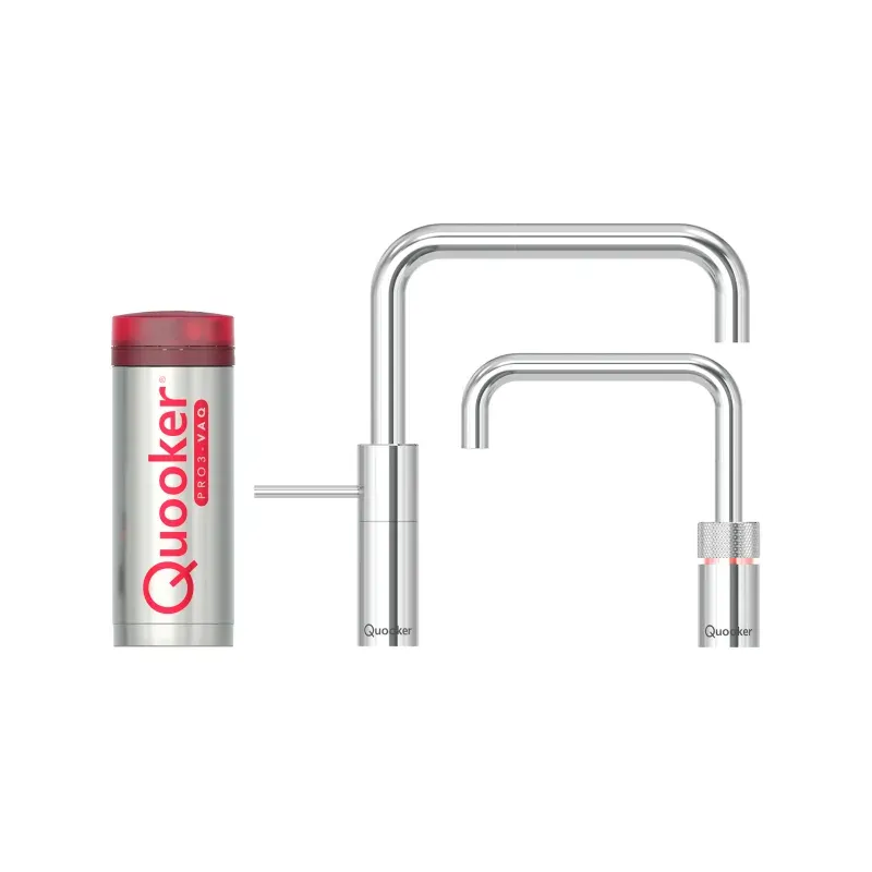 Quooker Nordic Square Twintaps Sæt Pro3 Vaq Krom - Quooker 637501924