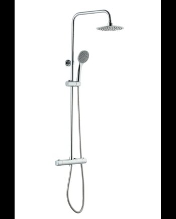 Target Planet Brusetermostat Sæt Ø200 Ø100 Lysgrå Krom - Target 637501924  - 5701951121992