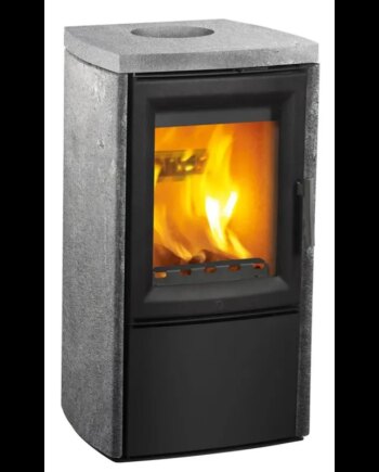 Varde Aura Natursten Grå Kun Topafgang Brændeovn - Varde Ovne A/s 637501924  - 5703505043460
