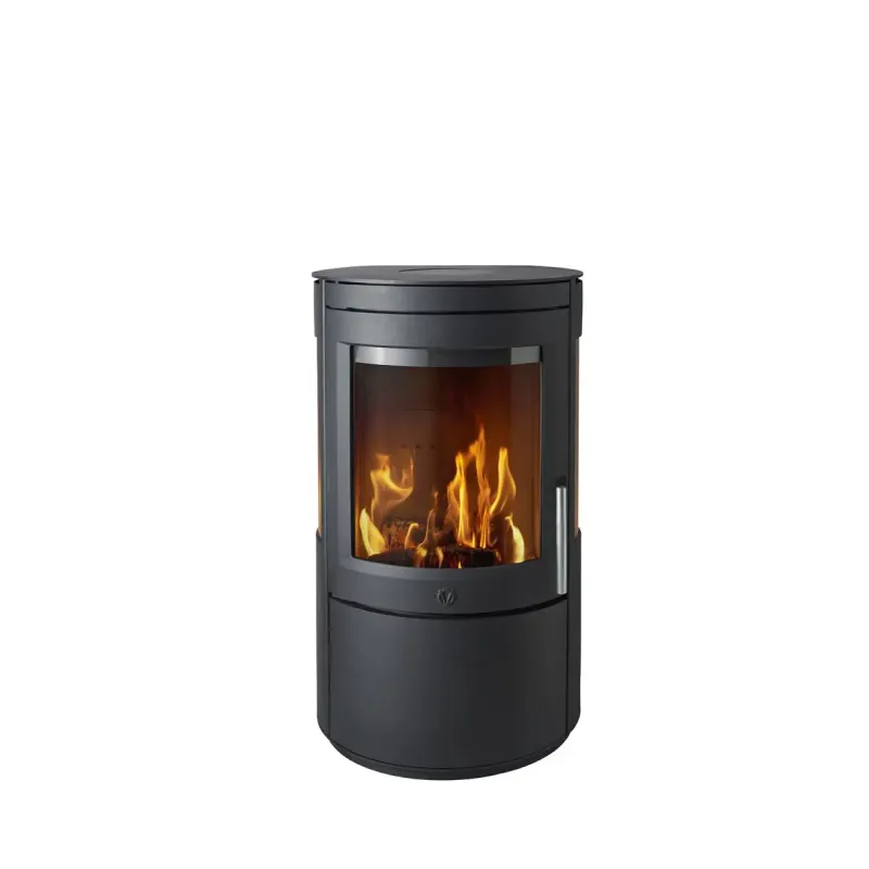 Sort Varde Cardiff Stål Lav Model Med Sideglas - Varde Ovne A/s 637501924 - 5703505049646